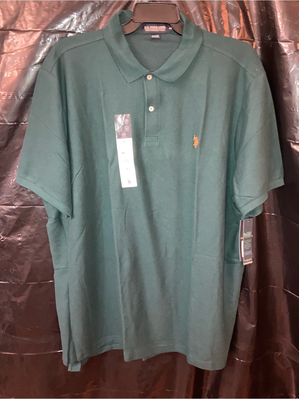 U.S. Polo Assn. Dark Green Polo with Gold Crest